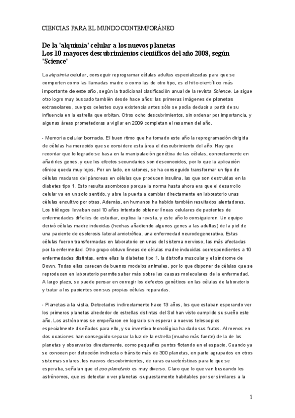 Miniatura del documento Tema 5 cultura cientifica descubrimientos cientificos 2008.pdf