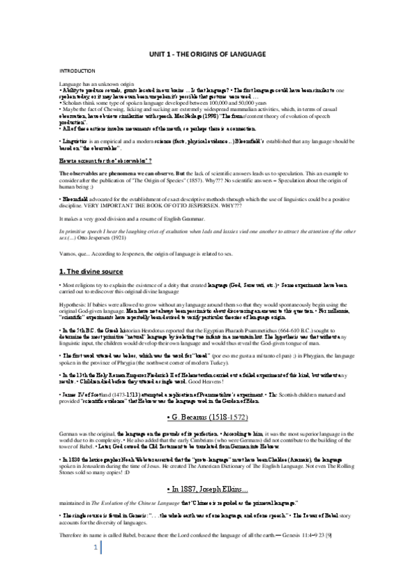 Miniatura del documento Unit 1 - The Origins of Language.pdf