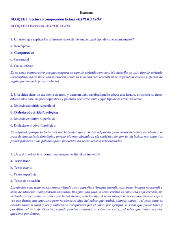 Miniatura del documento Examen corregido + explicaciones. BLOQUE I y II.pdf
