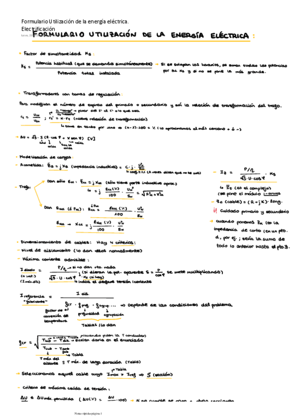 Miniatura del documento Formulario-Utilizacion-de-la-energia-electrica.-Electrificacion.pdf