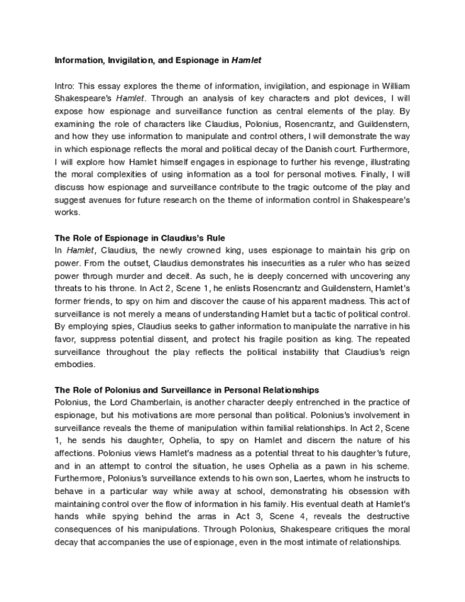 Miniatura del documento Essay-Invigilation-and-Espionage-in-Hamlet.pdf