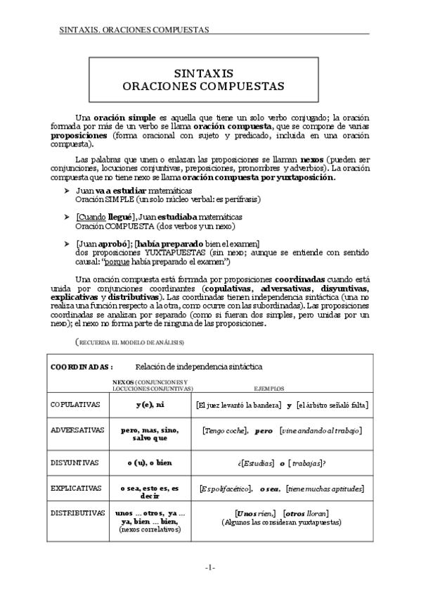 Miniatura del documento Sintaxis | La oración compuesta.pdf
