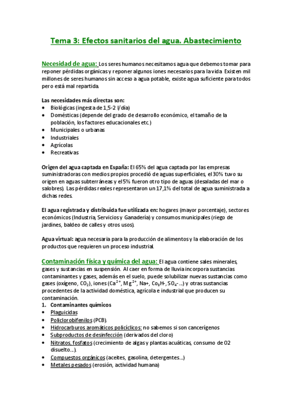 Miniatura del documento Tema 3. Efectos sanitarios del agua. Abastecimiento.pdf