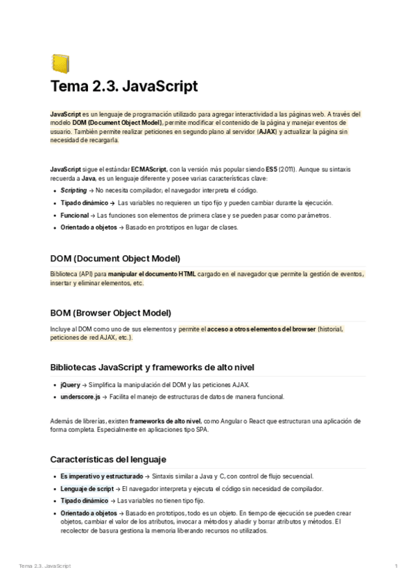 Miniatura del documento Apuntes - Tema 2.3. JavaScript.pdf
