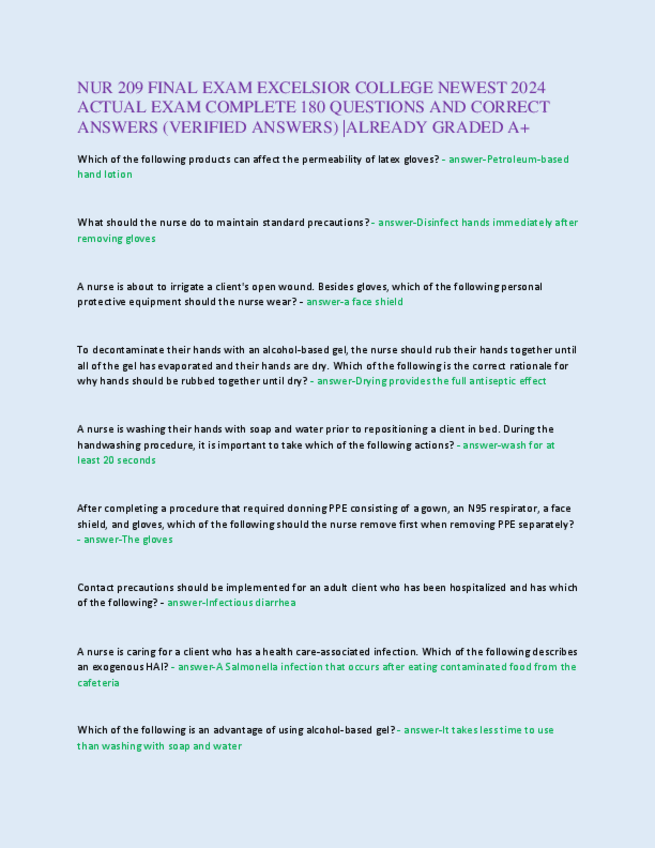 Miniatura del documento NUR-209-FINAL-EXAM-EXCELSIOR-COLLEGE-NEWEST-2024-ACTUAL-EXAM-COMPLETE-180-QUESTIONS-AND-CORRECT-ANSWERS.pdf