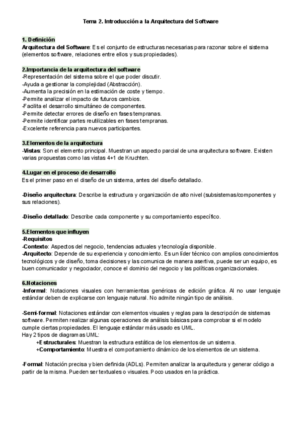 Miniatura del documento Tema 2 Introducción a la Arquitectura del Software.pdf