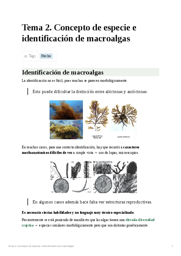 Miniatura del documento Tema 2. Concepto de especie e identificación de macroalgas.pdf