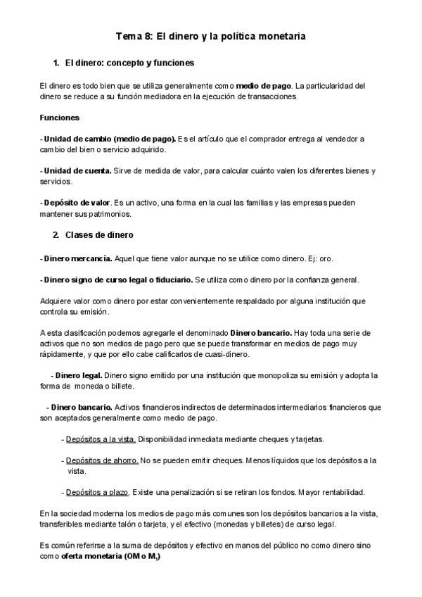 Miniatura del documento Tema 8_ El dinero y la política monetaria.pdf