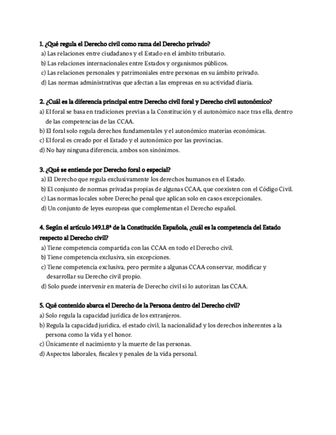 Miniatura del documento 120 Preguntas Tipo Test - Dº Civil Parcial I (con respuestas).pdf