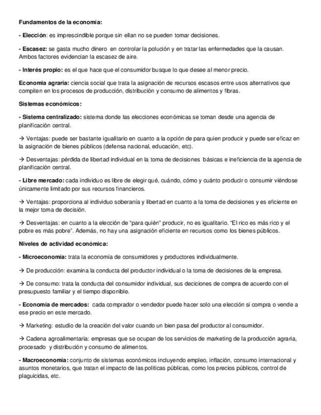 Miniatura del documento Preguntas clave economía primer parcial.docx