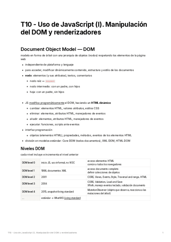 Miniatura del documento T10 - Uso de JavaScript (I). Manipulación del DOM y renderizadores.pdf