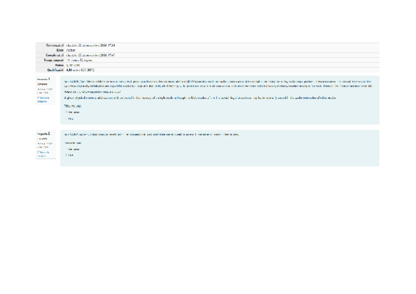 Miniatura del documento PAR - Questions Unit 4.2 - NUMA Coherence Quiz (Part 1).pdf