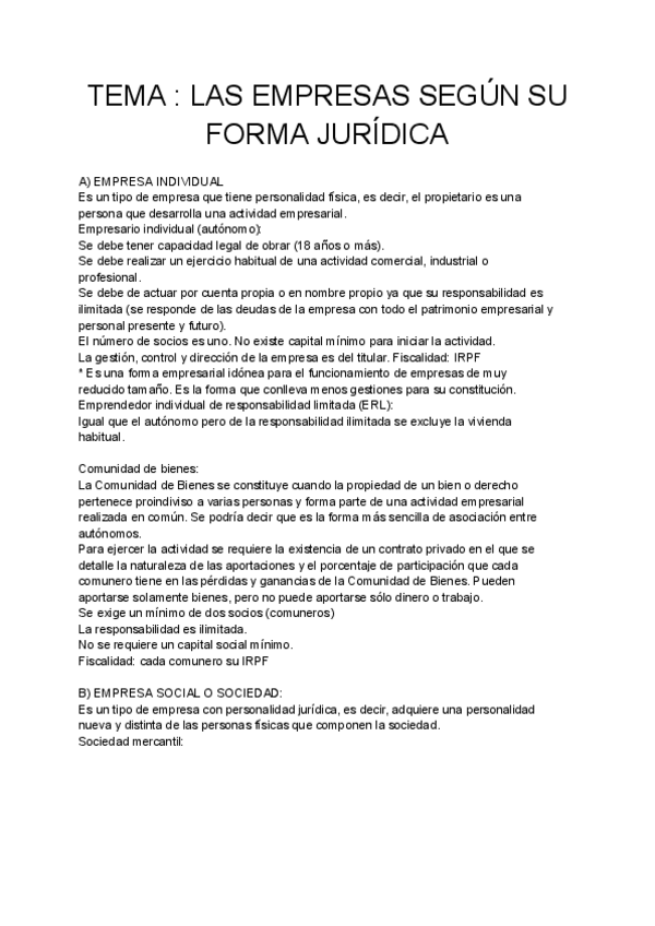 Miniatura del documento Tema 1: Empresas según su forma jurídica.pdf
