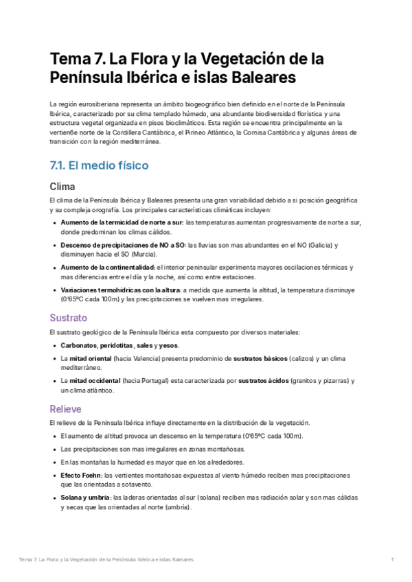 Miniatura del documento Tema 7. La Flora y la Vegetación de la Península Ibérica e islas Baleares.pdf