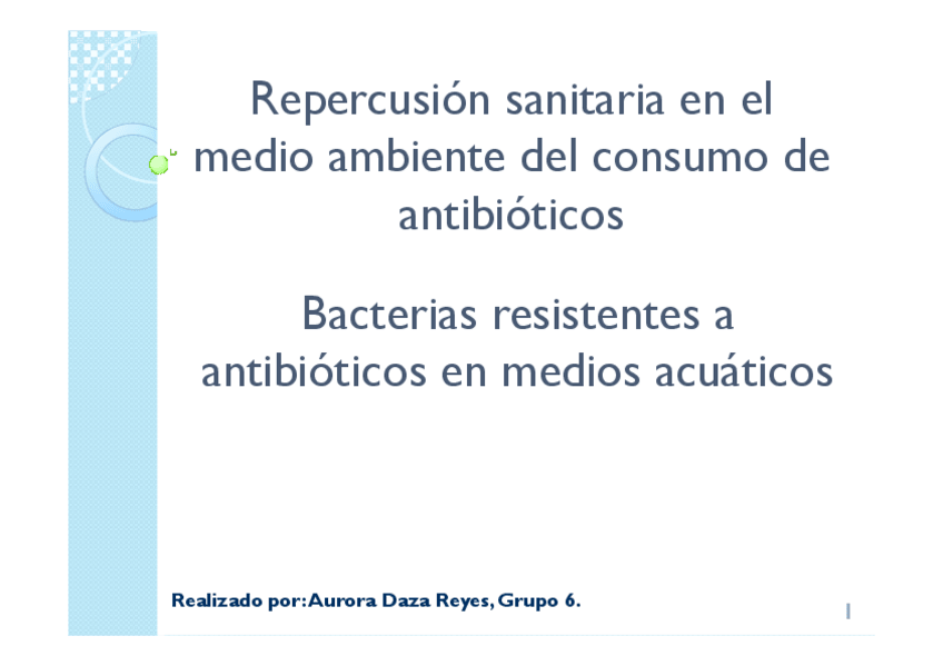 Miniatura del documento Repercusión sanitaria en el medio ambiente del consumo de antibióticos.pdf