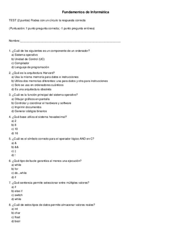 Miniatura del documento Examen1FundamentosInformatica.pdf