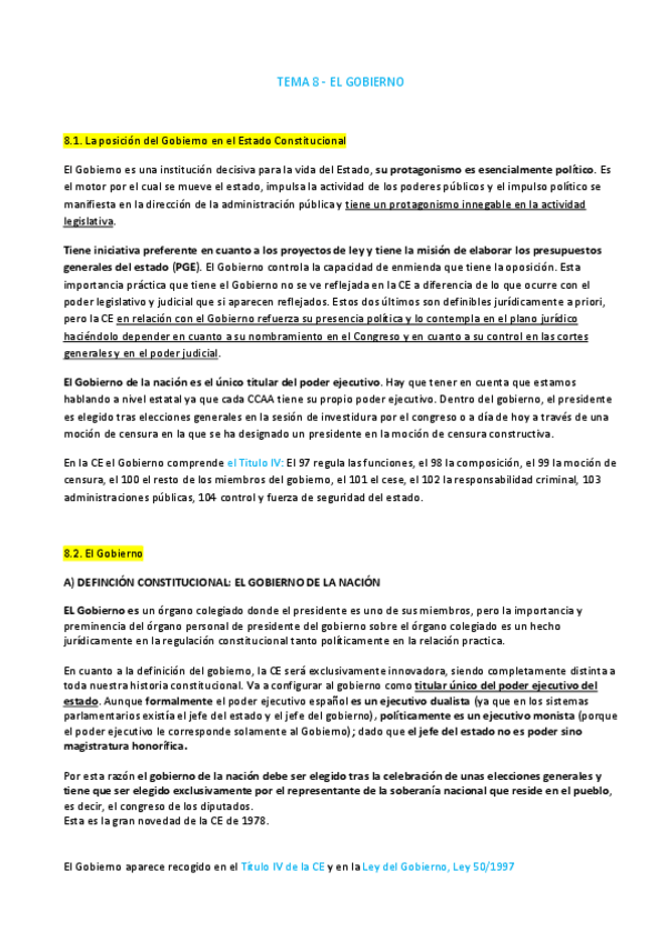 Miniatura del documento TEMA 8 COMPLETO PDF- El Gobierno.pdf