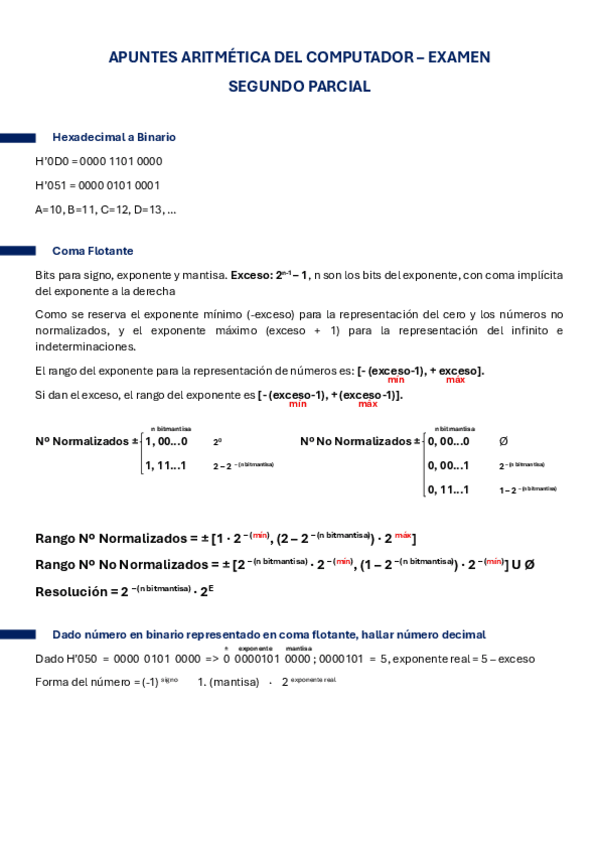 Miniatura del documento Chuleta Apuntes Aritmética - Para Sacar un 10 en el TEMA 4 - Segundo Parcial.pdf