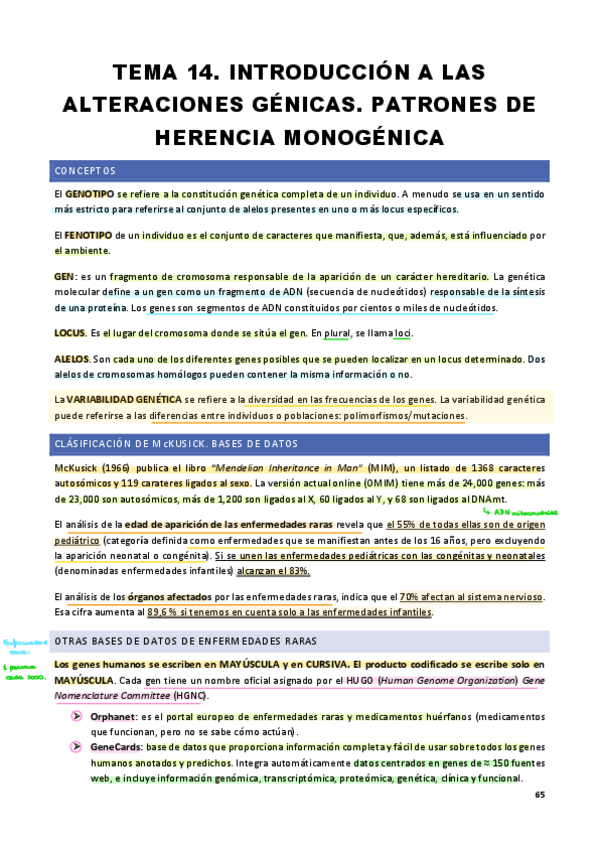 Miniatura del documento Genetica-tema-14-Introduccion-a-las-alteraciones-genicas.-Patrones-de-herencia-monogenica..pdf