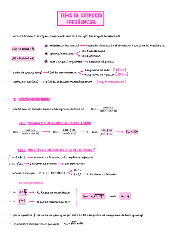 Miniatura del documento DINÀMICA DE SISTEMES - TEMA 4: RESPOSTA FREQÜENCIAL.pdf