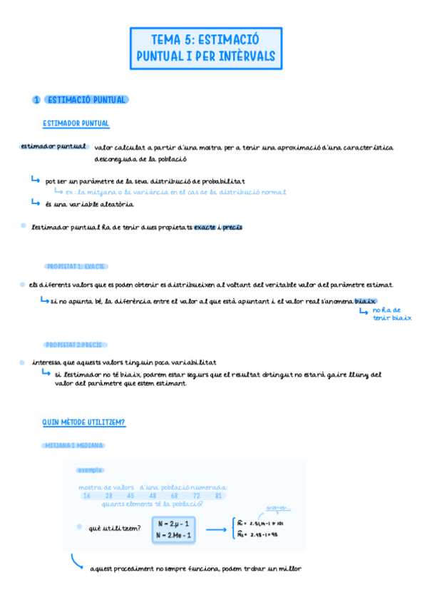 Miniatura del documento ESTADÍSTICA - TEMA 5: ESTIMACIÓ PUNTUAL I PER INTÈRVALS.pdf