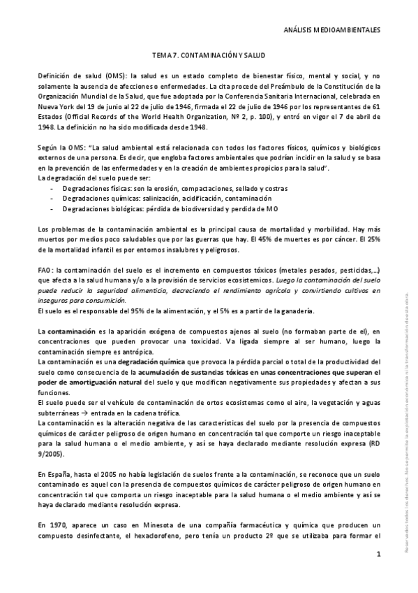 Miniatura del documento TEMA 7. CONTAMINACIÓN Y SALUD.pdf