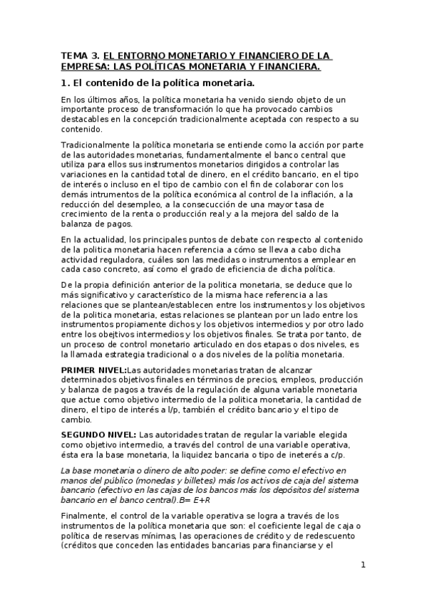 Miniatura del documento Tema 3. Política monetaria..docx