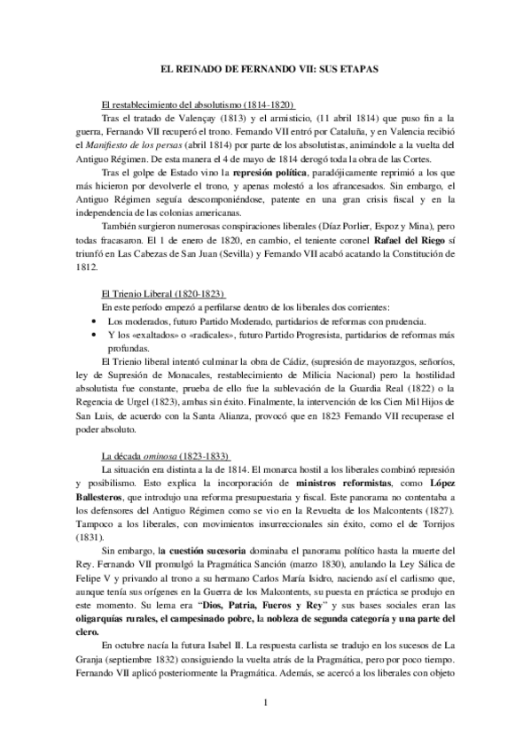 Miniatura del documento 3.-El-reinado-de-Fernando-VII-y-sus-etapas.doc
