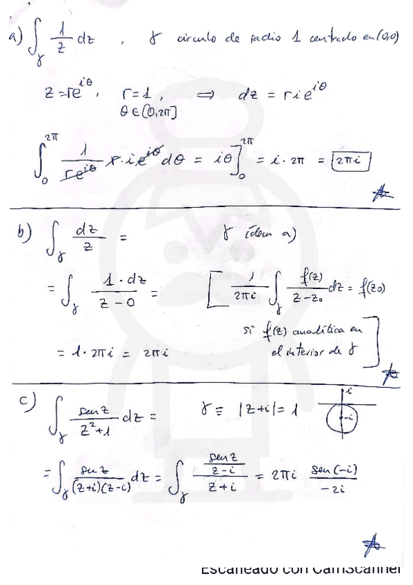 Miniatura del documento Integrales Complejas de linea - Ejercicios sencillos.pdf