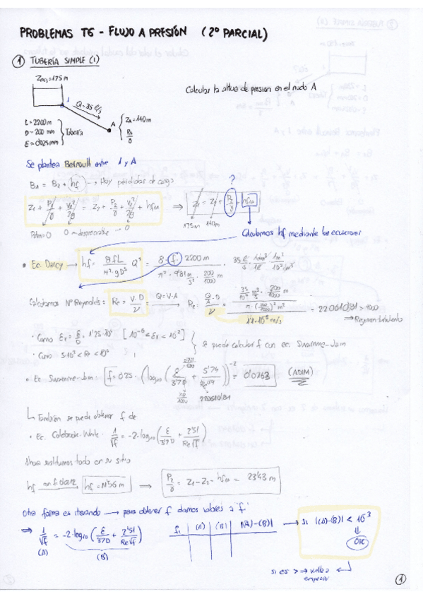 Miniatura del documento Problemas 2º Parcial - Flujo a presión.pdf