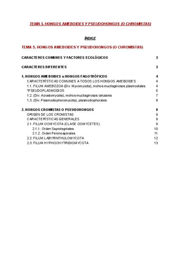Miniatura del documento BOT T5. Hongos ameboides y pseudohongos o chromistas.pdf