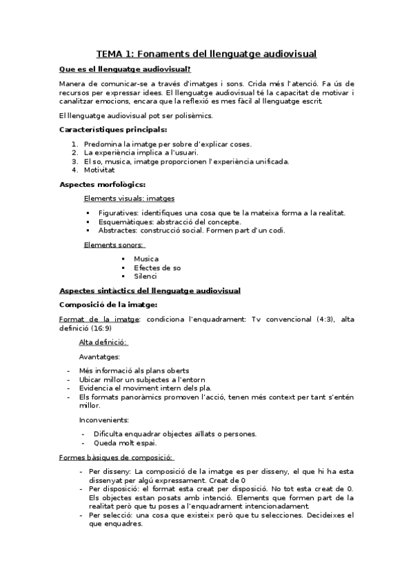 Miniatura del documento TEMA 1 - Fonaments del llenguatge audiovisual.docx