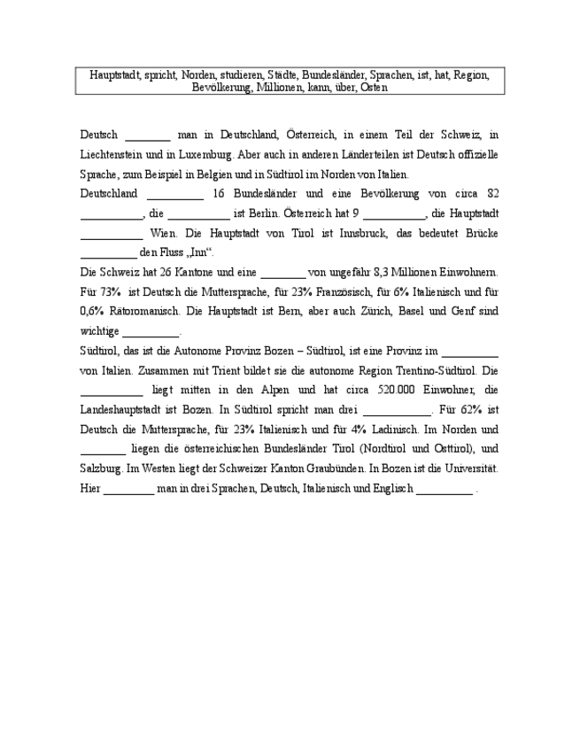 Miniatura del documento Lückentext deutscher Sprachraum.pdf