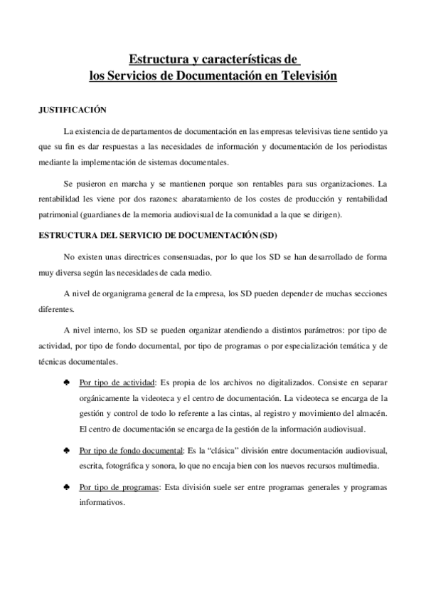 Miniatura del documento Tema 5. Estructura y características de los servicios de documentación en televisión.docx