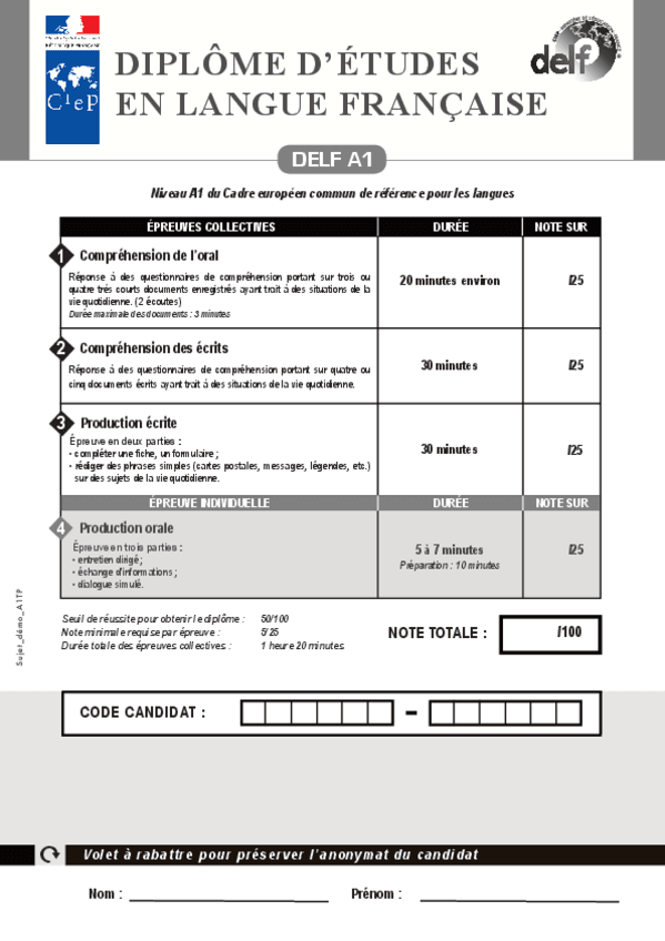 Miniatura del documento FRANCES III - PRACTICAS delf-dalf-a1-tp-candidat-coll-sujet-demo.pdf