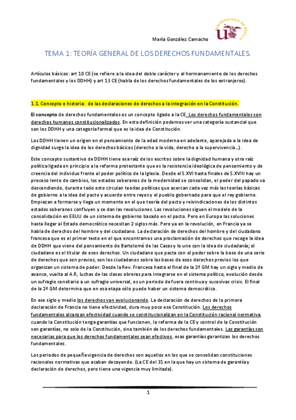 Miniatura del documento Tema 1 - Teoría general de los derechos fundamentales.pdf