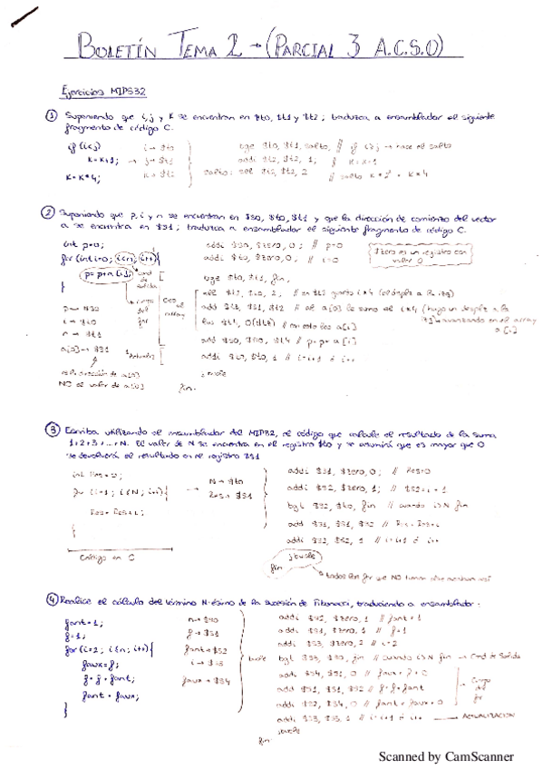 Miniatura del documento Boletin Tema 2 - Parcial 3 (Ejercicios MIPS).pdf