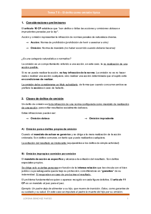 Miniatura del documento Tema 7 II - El delito como omisión típica.pdf