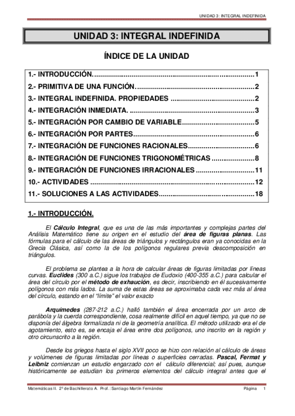 Miniatura del documento Unidad 3. Integral indefinida.pdf