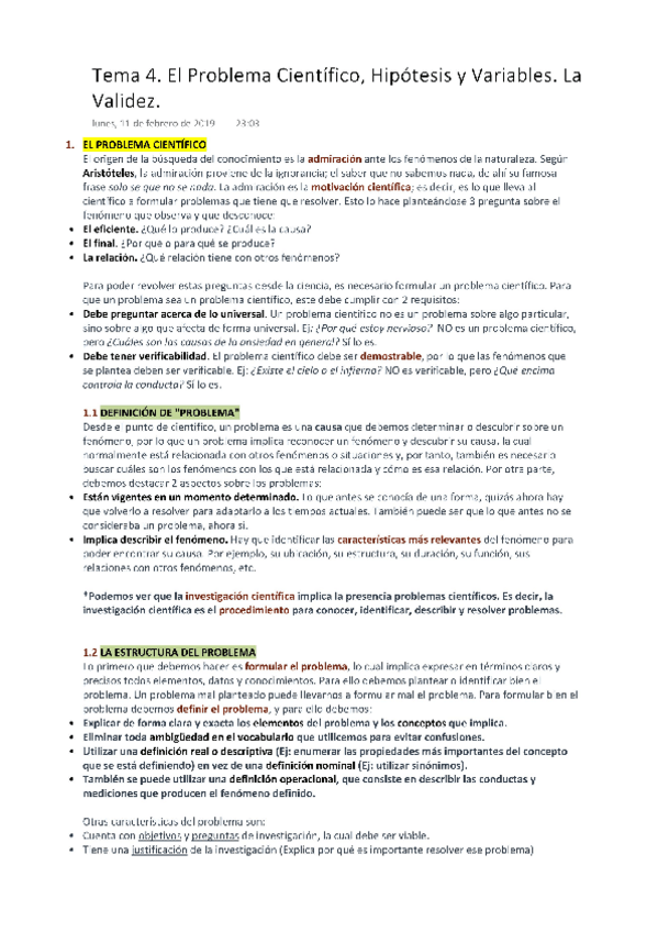 Miniatura del documento MIC Tema 4. Problema Científico- Hipótesis y Variables - Validez..pdf
