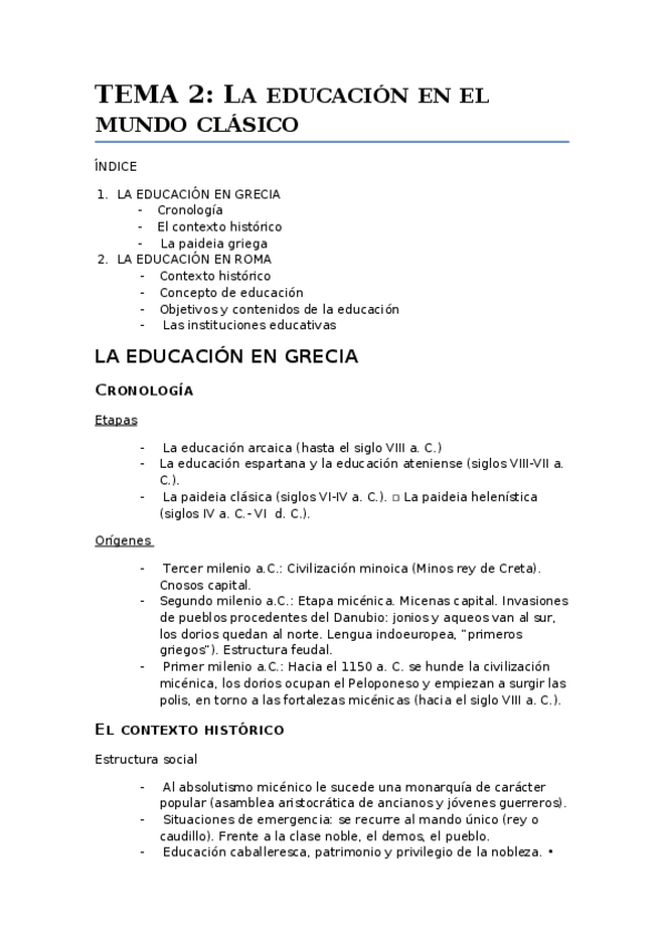 Miniatura del documento TEMA 2. La educación en el  mundo clásico.docx