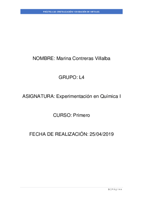 Miniatura del documento PRACTICA 10. CRISTALIZACION Y OXIDACION DE METALES 2.pdf
