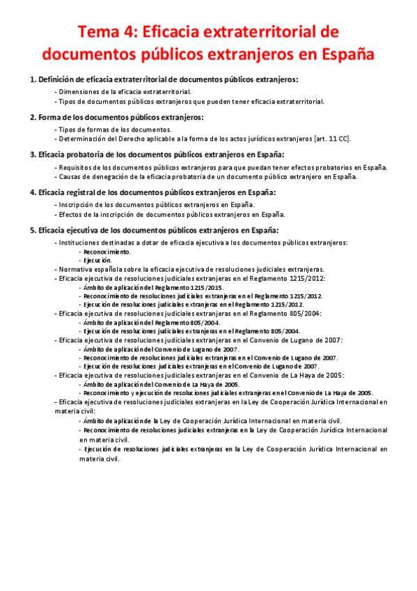 Miniatura del documento Tema 4 - Eficacia extraterritorial de documentos públicos extranjeros en España.pdf