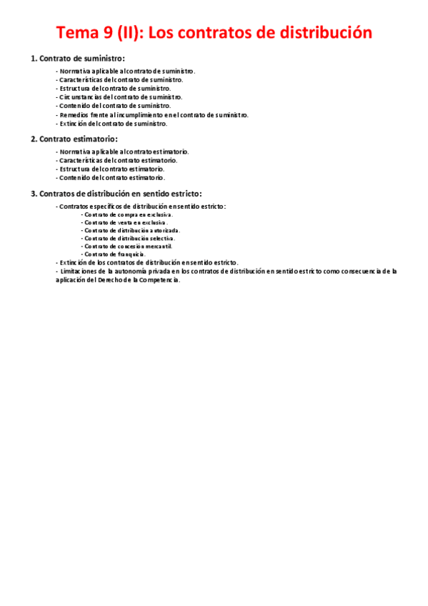 Miniatura del documento Tema 9 (II) - Los contratos de distribución.pdf