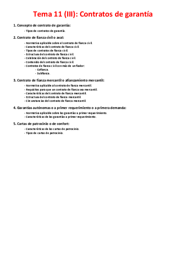 Miniatura del documento Tema 11 (III)  - Contratos de garantía.pdf