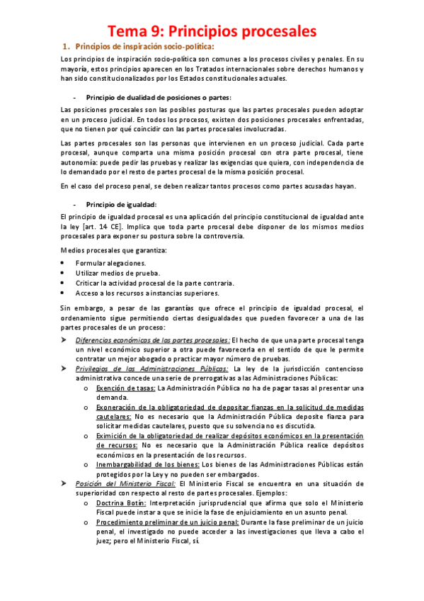Miniatura del documento Tema 9 - Principios procesales.pdf
