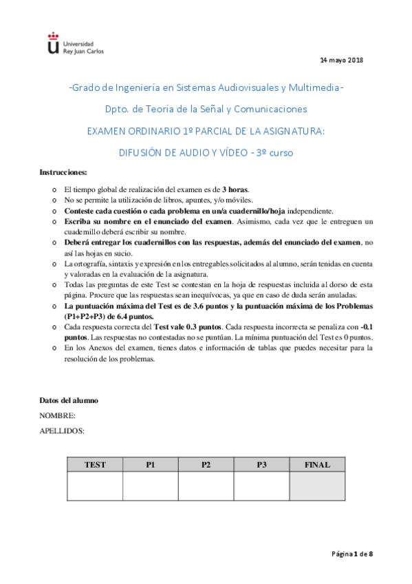 Miniatura del documento 2018 Examen Final DAV Parcial 1 Ex ORDINARIO.pdf