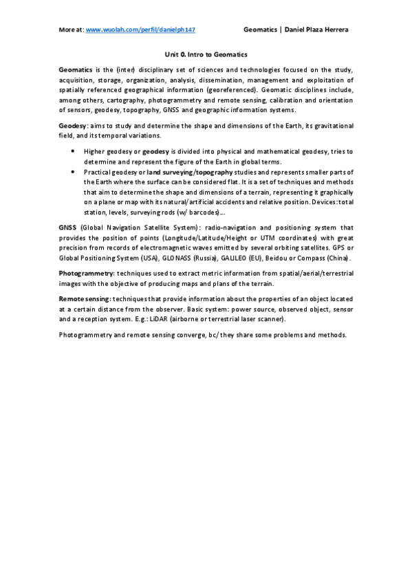 Miniatura del documento Unit 0. Introduction to Geomatics and definitions.pdf