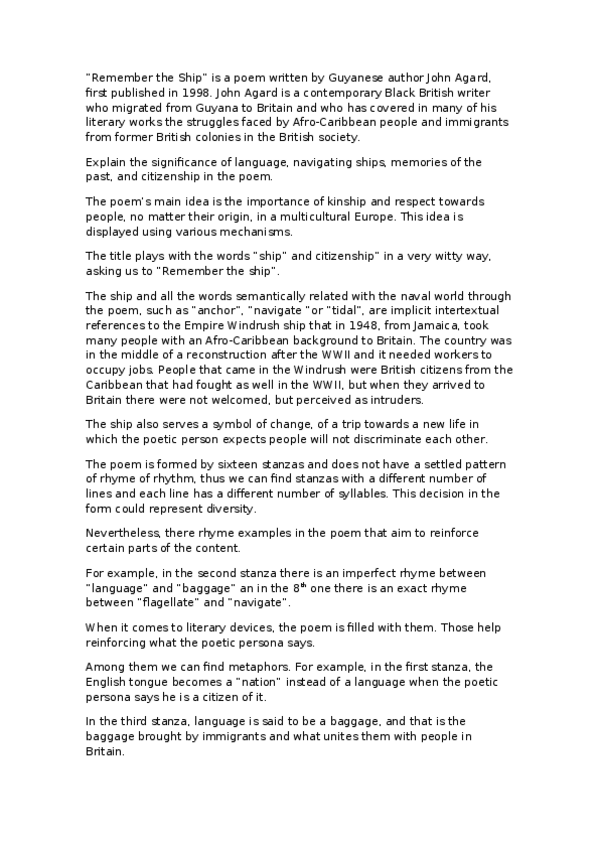 Miniatura del documento Commentary-on-Remeber-the-Ship.docx