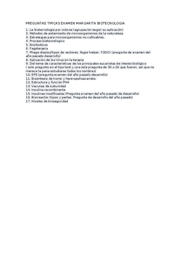 Miniatura del documento PREGUNTAS-TIPICAS-EXAMEN-MARGARITA-BIOTECNOLOGIA.odt